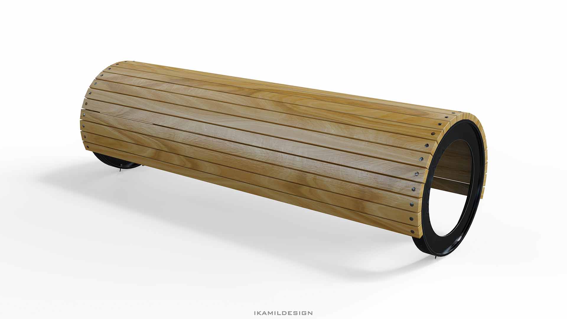 дизайнерская скамейка тубик, ikamildesign f122