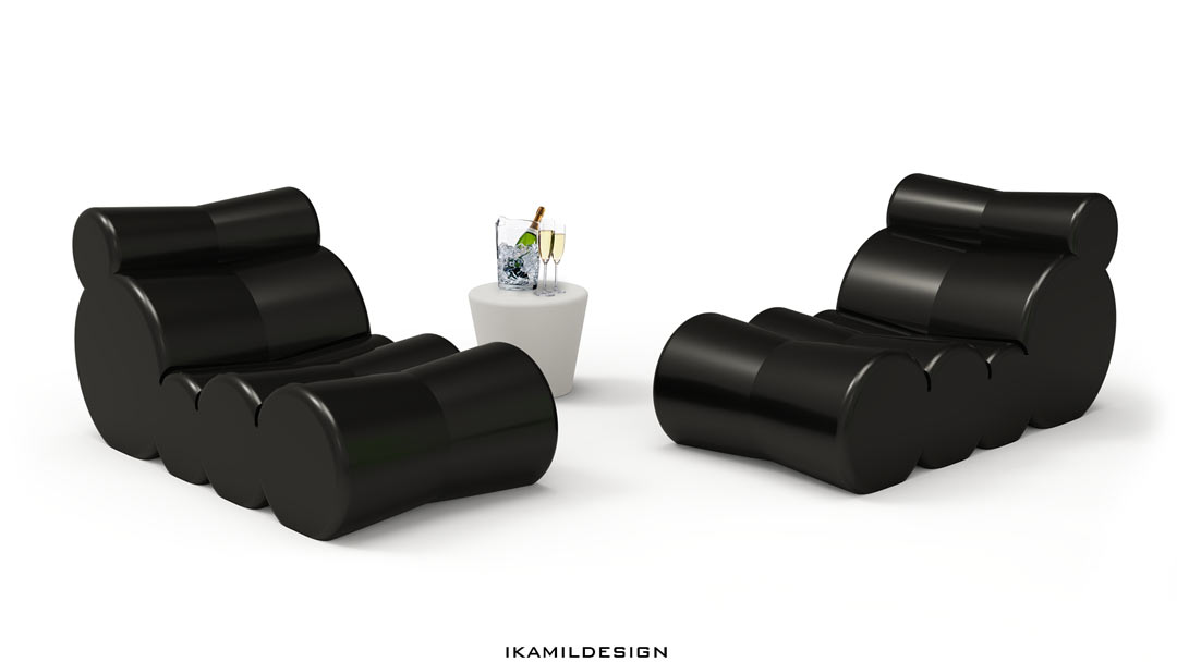 кресла лежаки для  клаудки-олл, ikamildesign f140