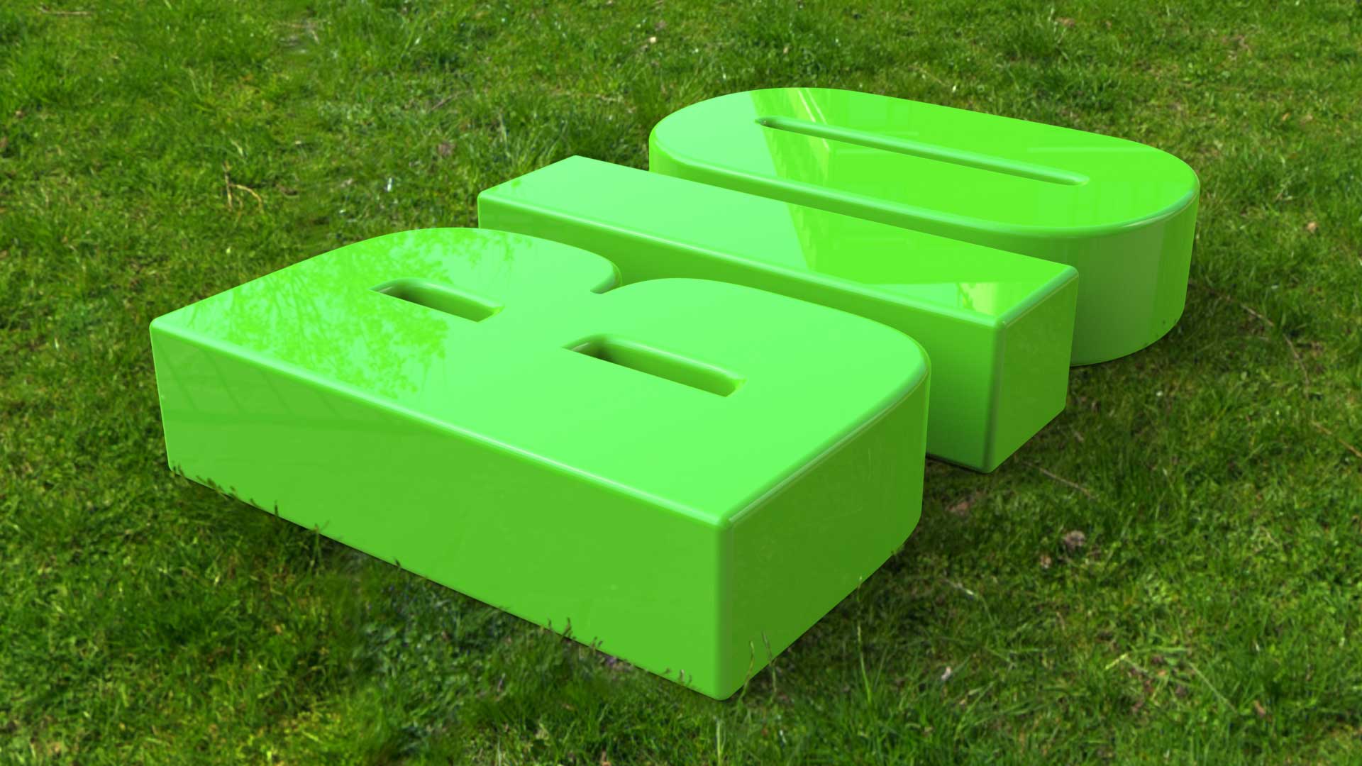 скамейки на траве, ikamildesign f142