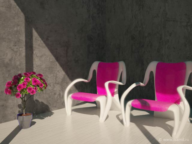 бело-розовые кресла