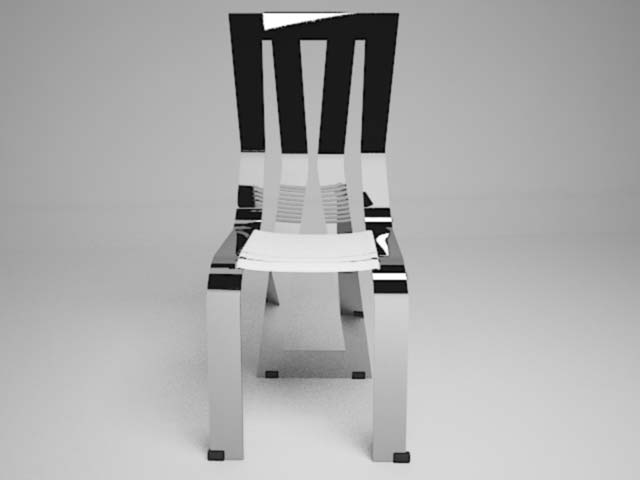 фронтальный вид на дизайнерский стул иктира