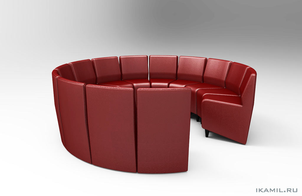 кресло модуль собираемый в круговой диван радиуса больше двух метров