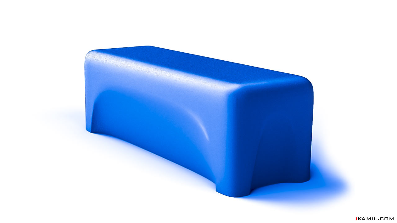 скамейка-кашпо дизайнерская синяя