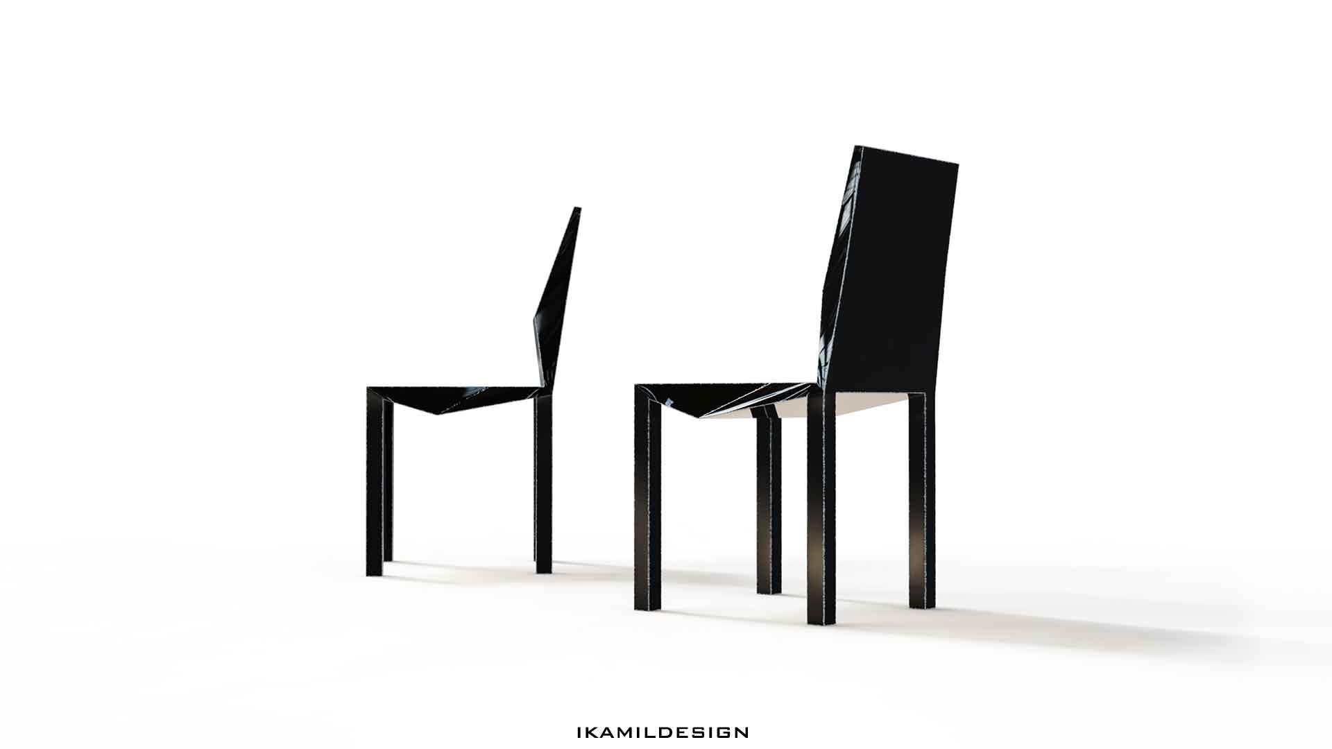 дизайнерская мебель, боковой вид на дизайнерский стул ерник, икамилдизайн