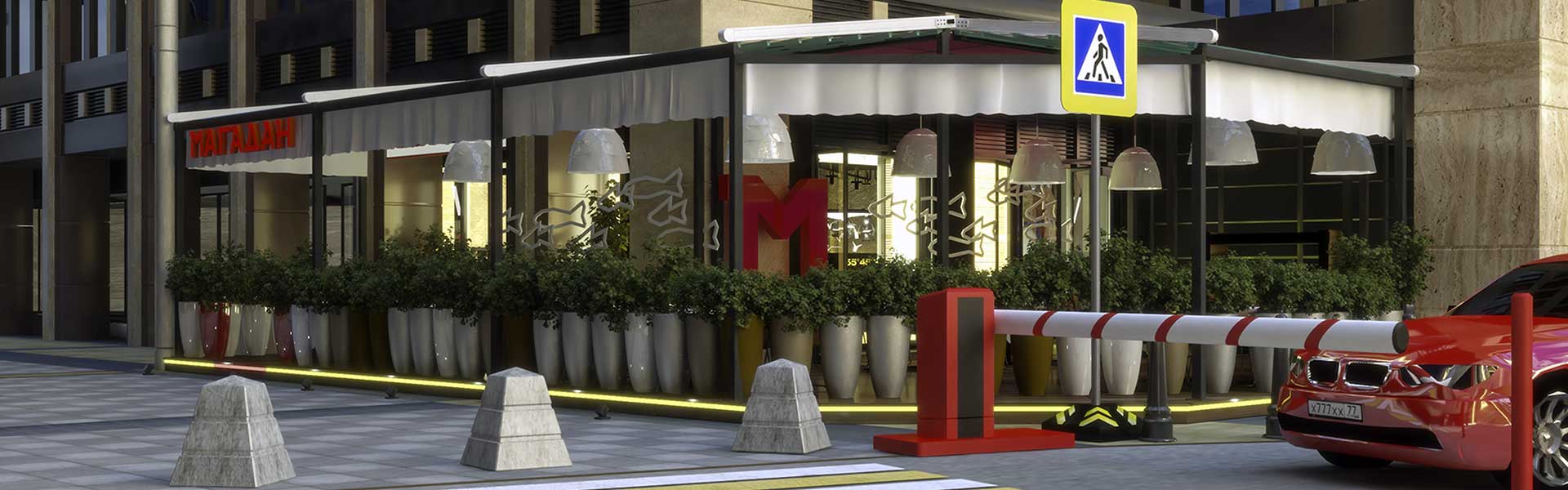 проектирование летней веранды для ресторана магадан ikamildesign