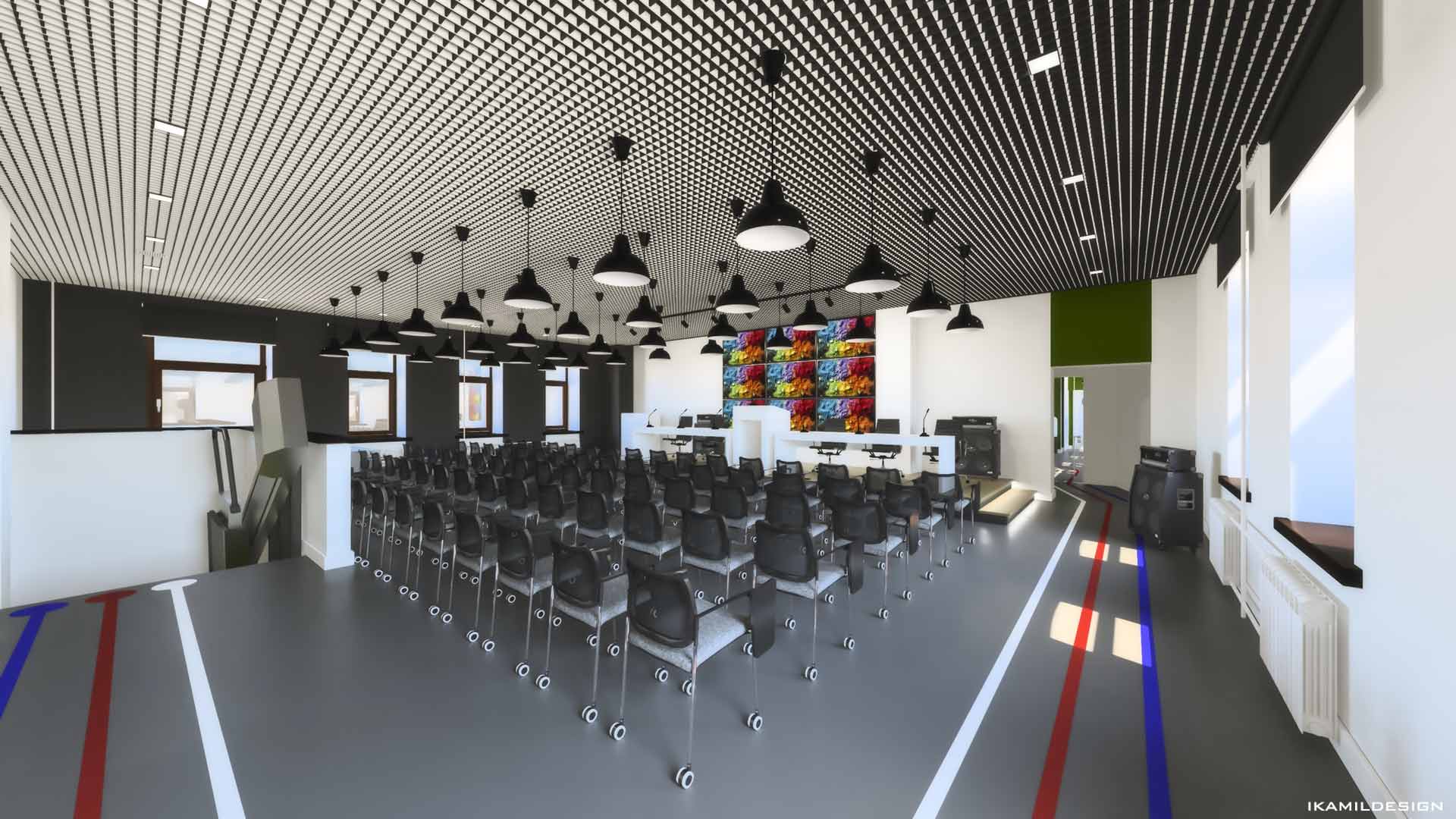 проектирование большого конференц-зала, москва, ikamildesign