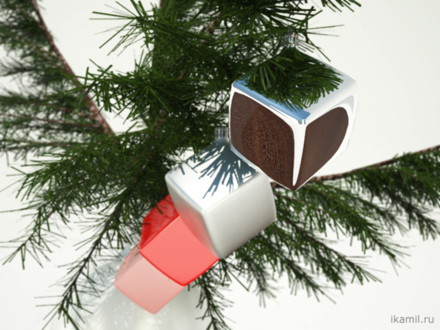 дизайнерские кубики для нового года и рождества