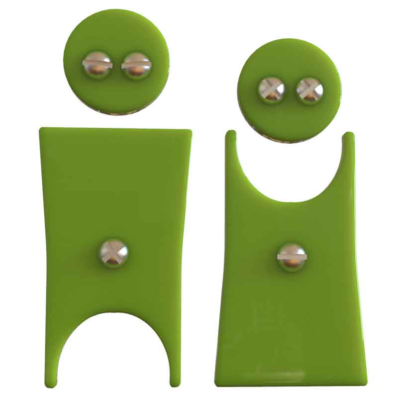 зеленые фигурки на санузел мужчины и женщины ikamildesign 2020