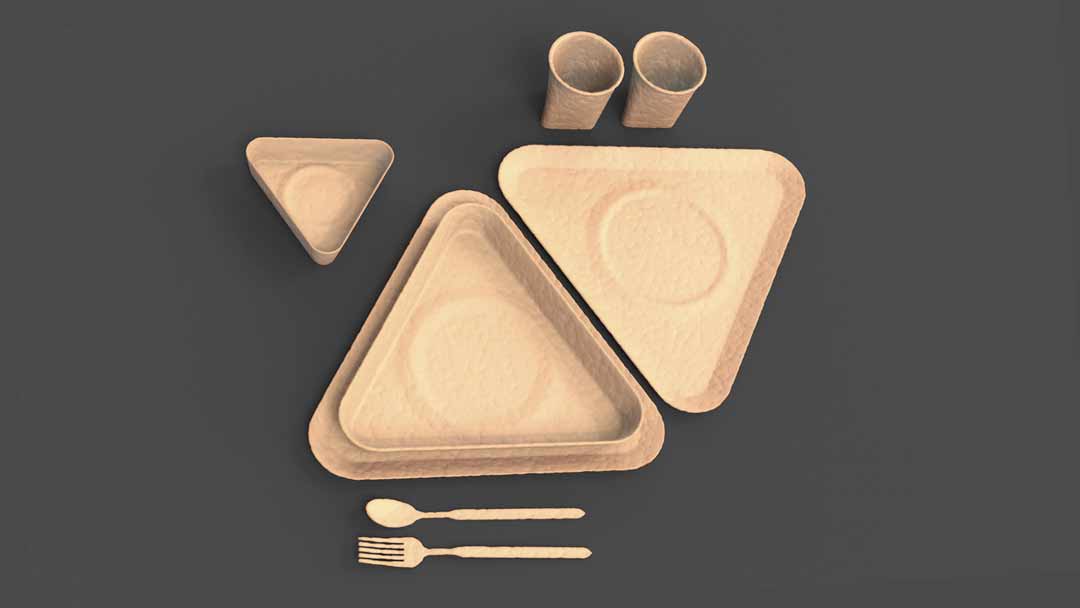 разработка серии бумажной посуды ikamildesign
